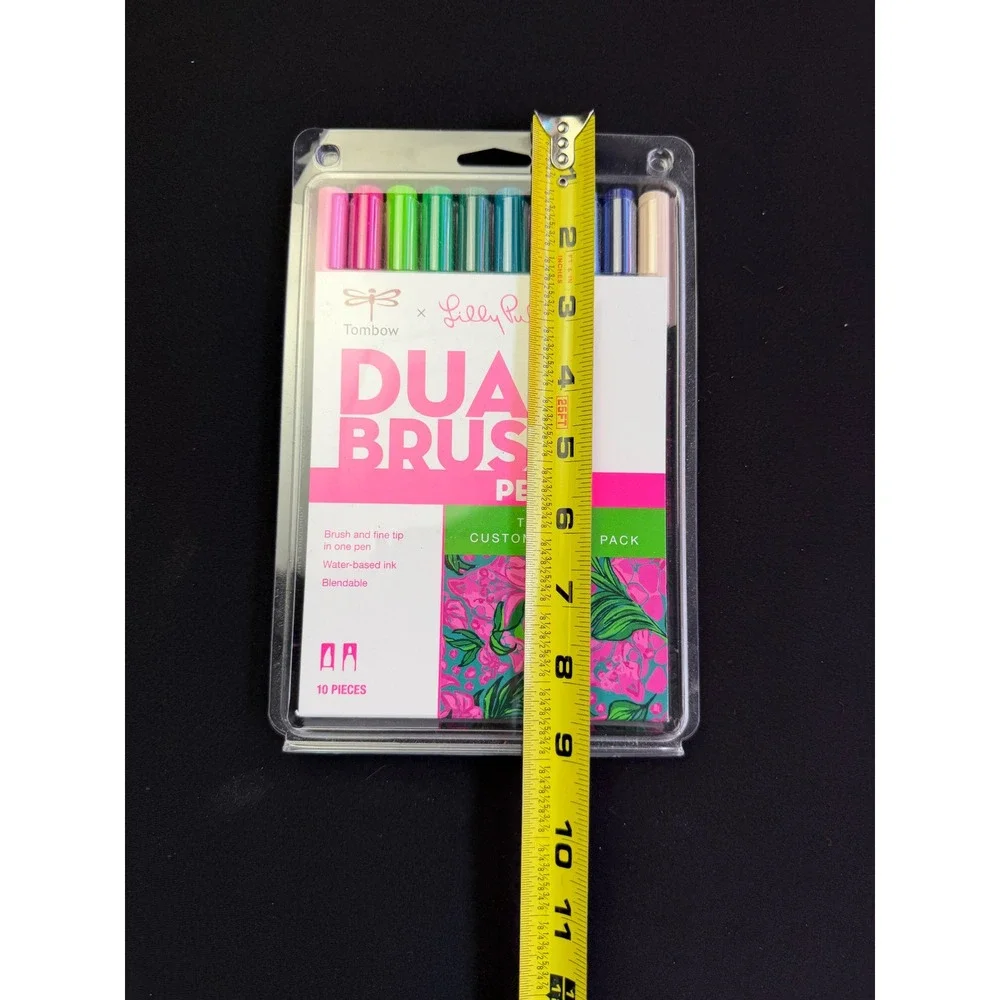 Tombow Lilly Pulitzer Dual Brush Pens 10 Pack Water Based Art Markers New Floral